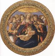 Madonna and Child with six Angels or Madonna of the Pomegranate (mk36) Sandro Botticelli